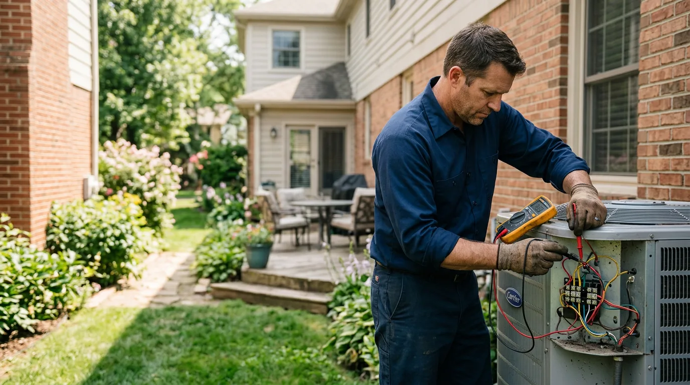 HVAC technician working near Pepperell, MA